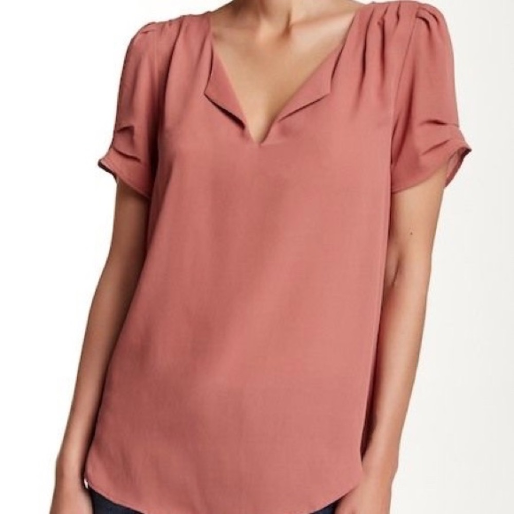 Satin Mauve Dress Blouse